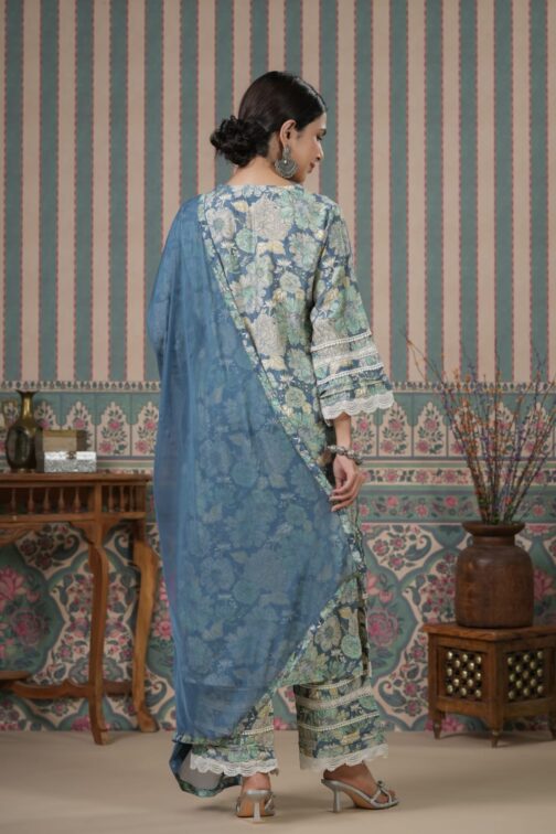 Muslin Printed Stitched Suit Set - Image 3