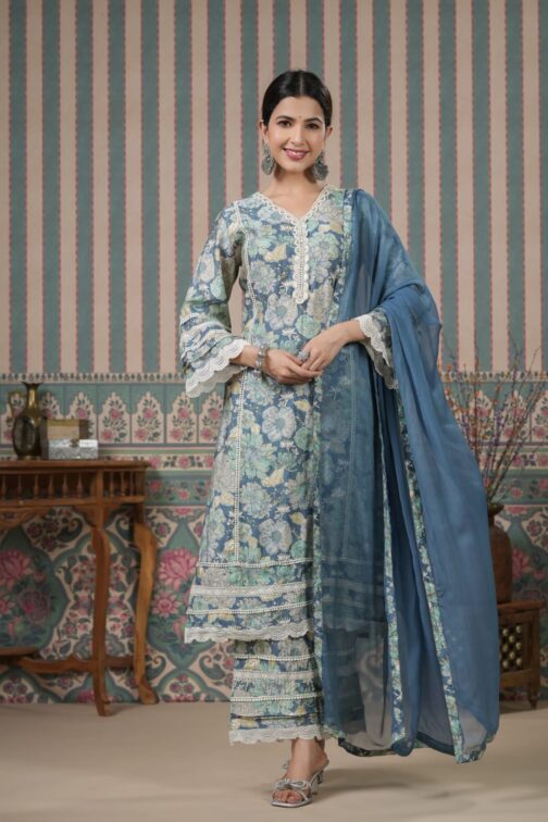 Muslin Printed Stitched Suit Set - Image 2