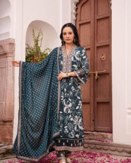 Three Piece Pure Chinon Kurti