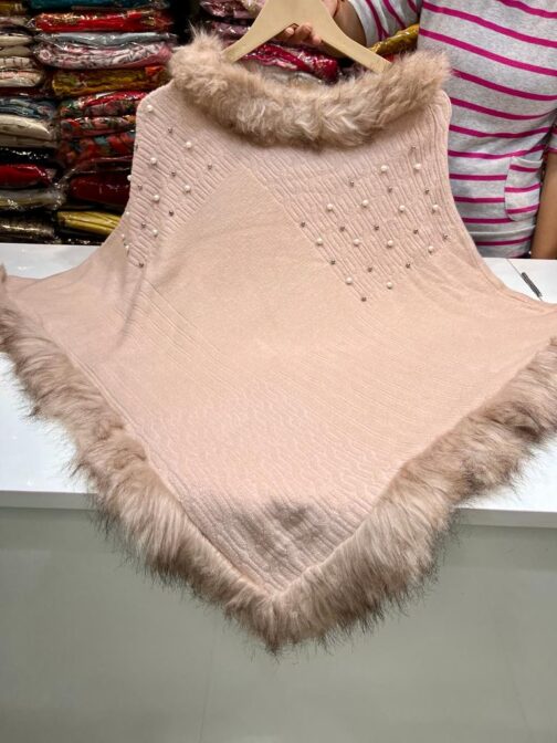 Women Winter Wear Woolen Stylish Poncho - Image 4