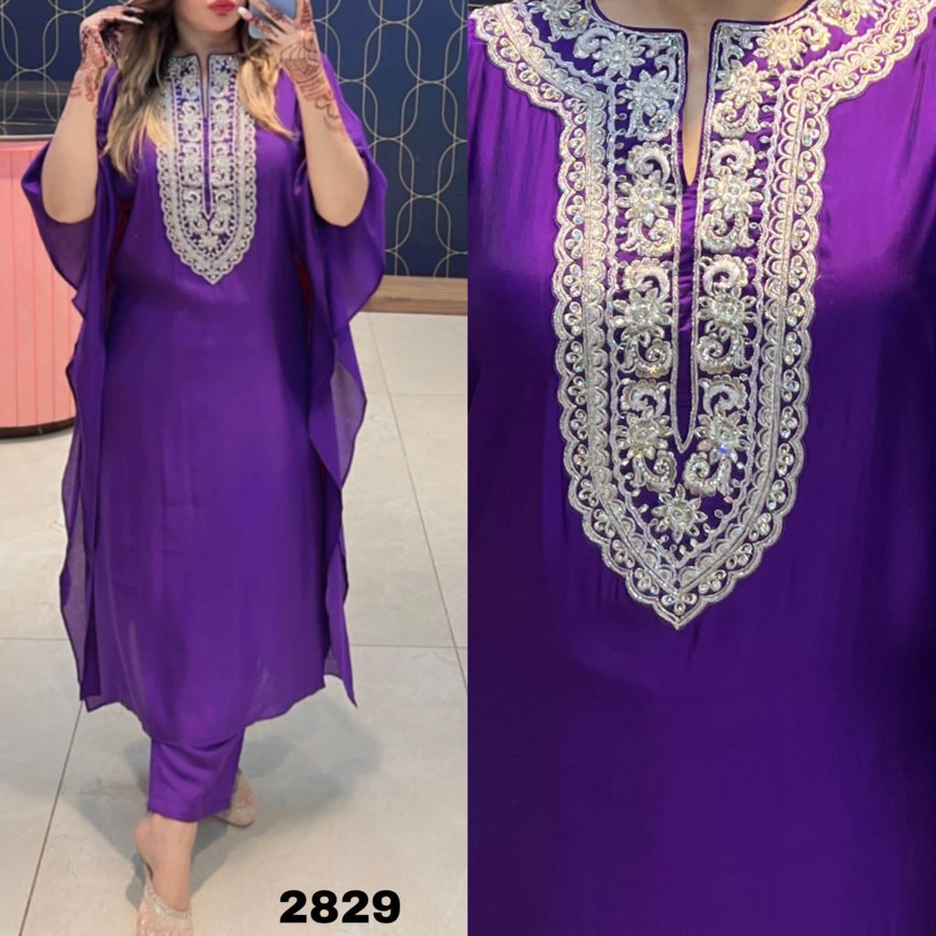 Silk Fabric Kaftan kurti