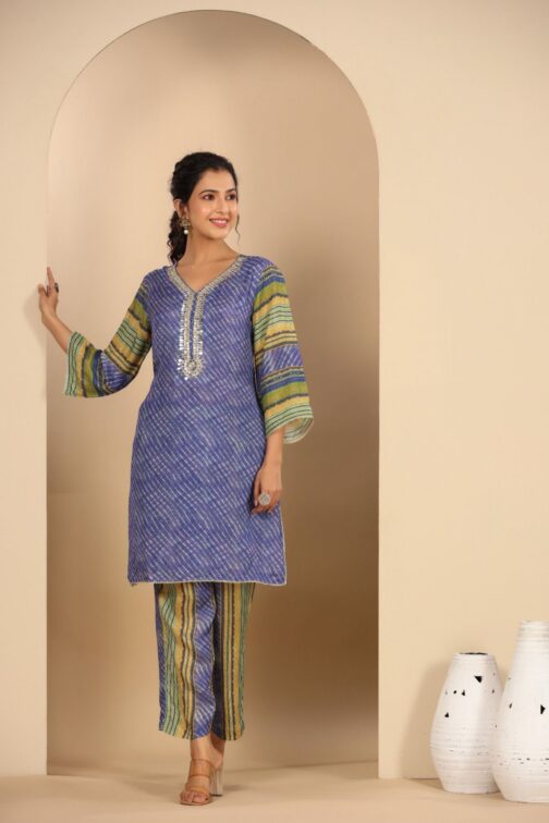 Pure Muslin Digital Print Coord Set - Image 2