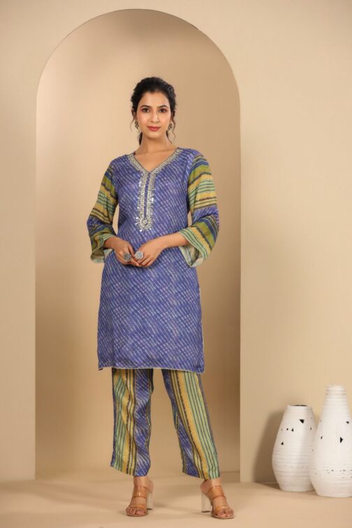 Pure Muslin Digital Print Coord Set