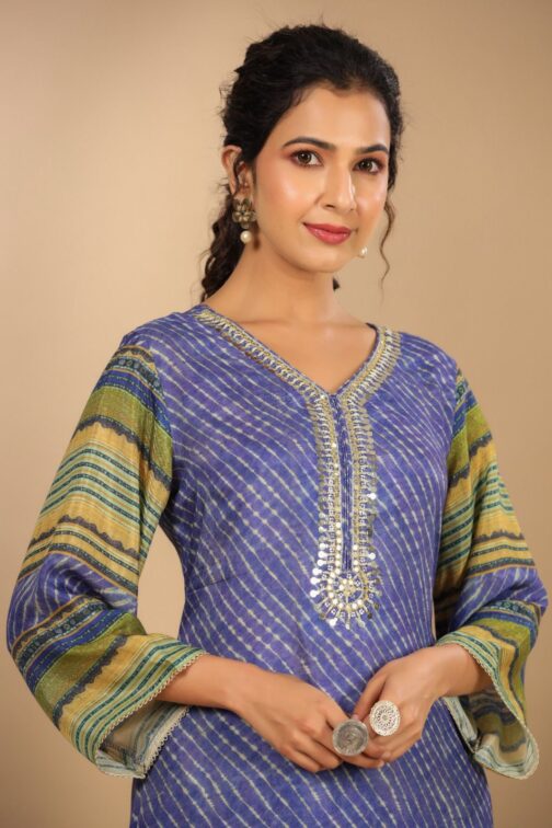Pure Muslin Digital Print Coord Set - Image 3