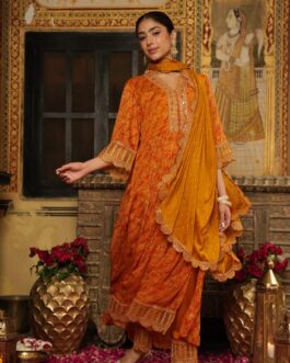 Beautiful Chinon Kurti Set