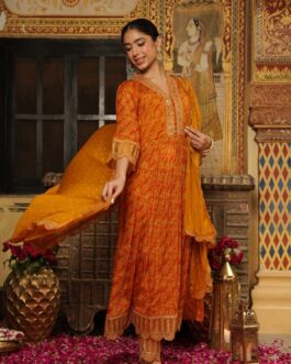 Beautiful Chinon Kurti Set