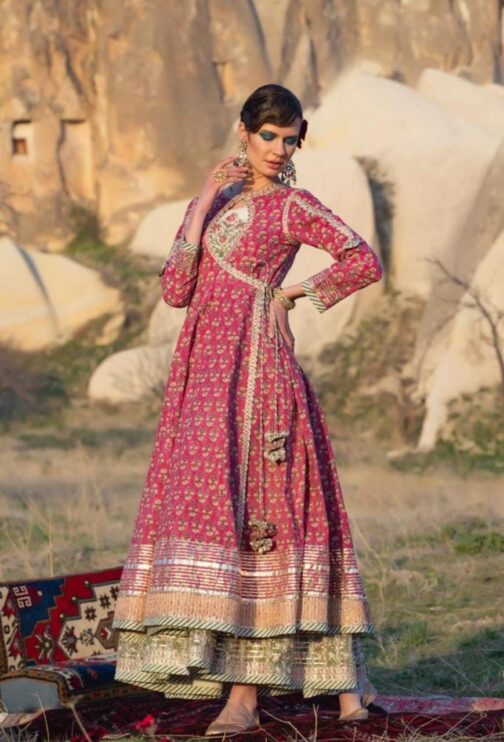 Beautiful Pure Cotton Anarkali - Image 3