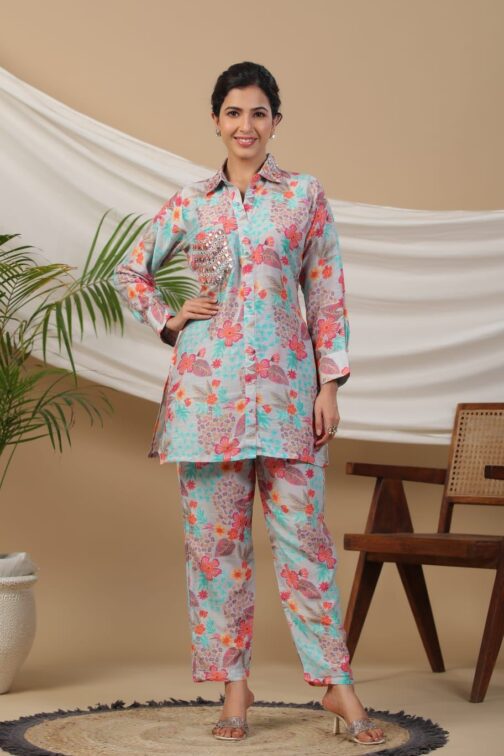 Designer Muslin Co-ord Set