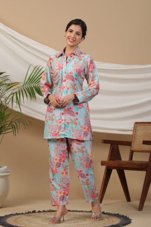 Designer Muslin Co-ord Set - Image 4