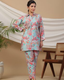 Designer Muslin Co-ord Set