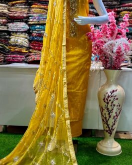 Designer Chandheri Silk Suit