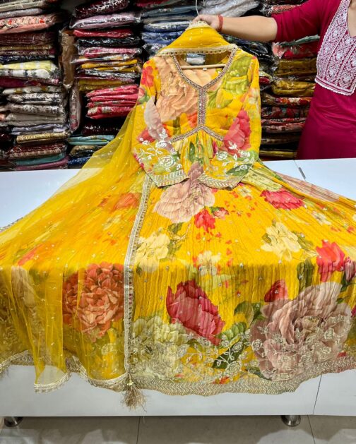 Beautiful Georgette Anarkali Gown - Image 3