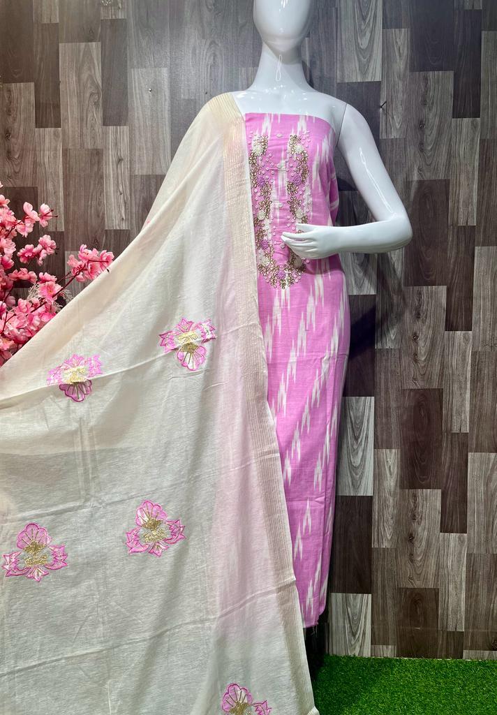 Cotton Suit With Embroidery