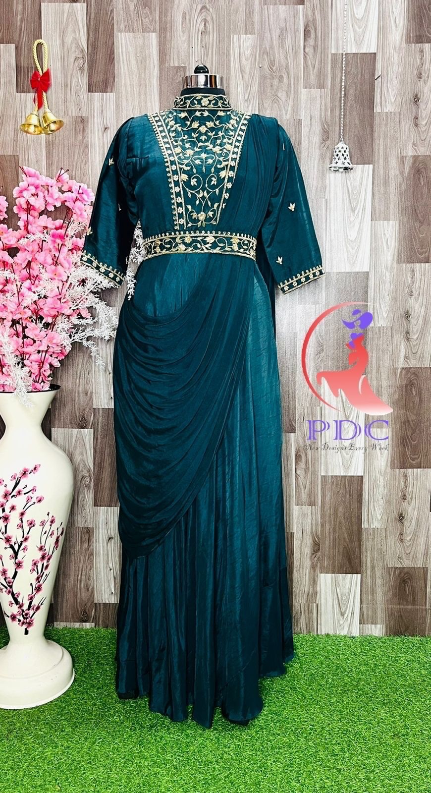 Indo-Western Drape Gown