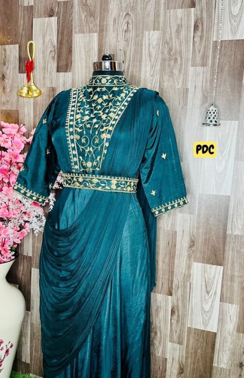 Indo-Western Drape Gown - Image 4