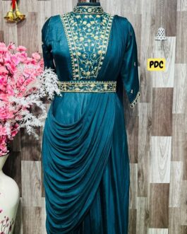 Indo-Western Drape Gown