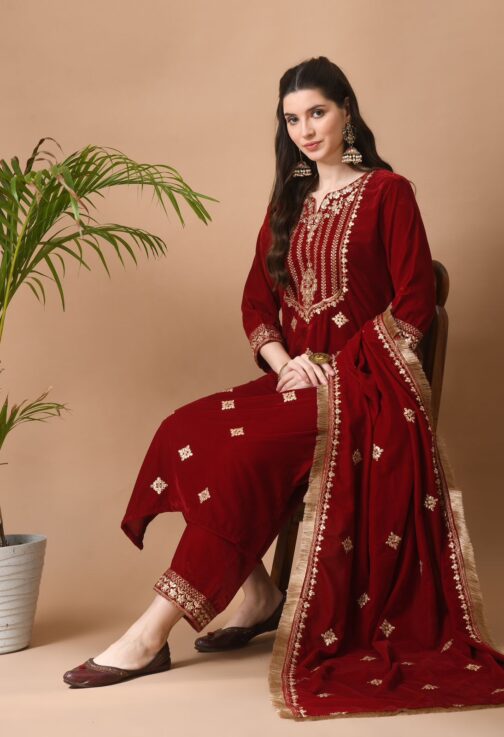 Beautiful Heavy Velvet Suit Set - Image 5