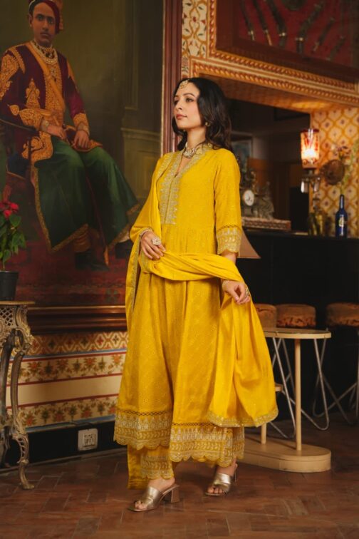 Beautiful Pure Georgette Anarkali Set - Image 3