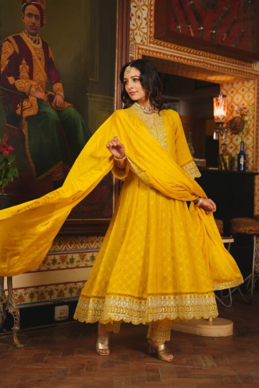 Beautiful Pure Georgette Anarkali Set - Image 2