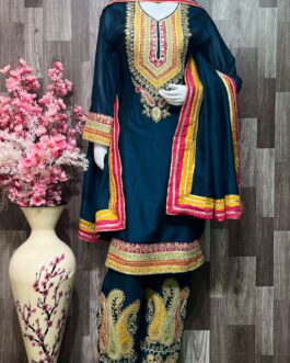 Designer Heavy Suit On Silk Fabric