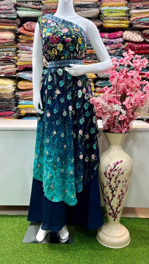Designer Two Piece Dress - Image 2