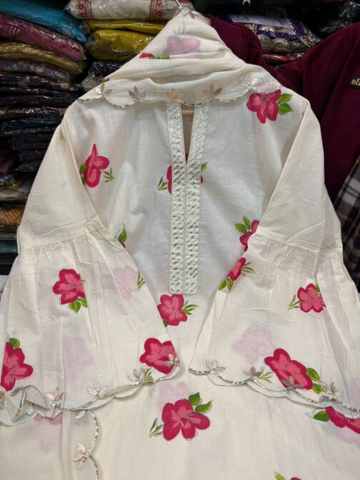 Beautiful Khadi Cotton Suit - Image 4