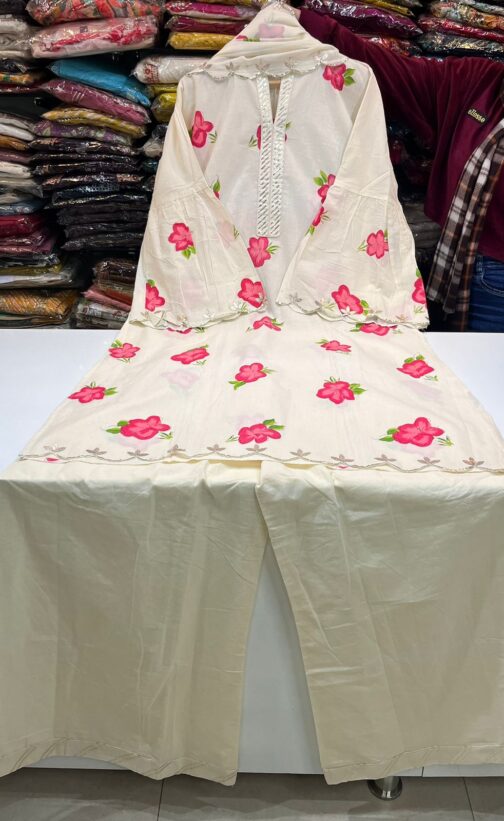 Beautiful Khadi Cotton Suit - Image 3