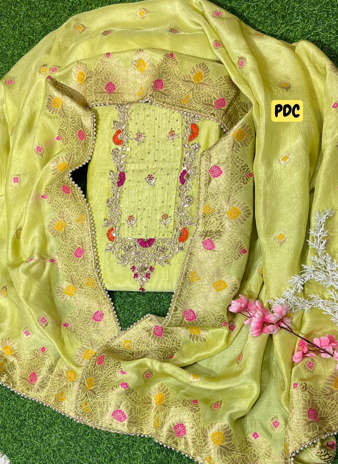 Beautiful Chanderi Suit Set