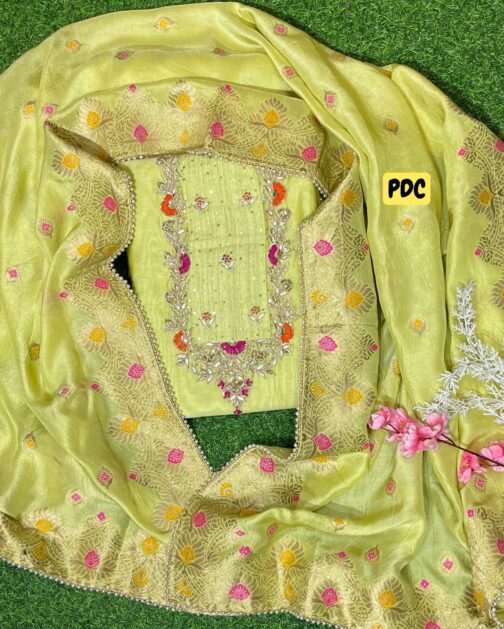 Beautiful Chanderi Suit Set - Image 2