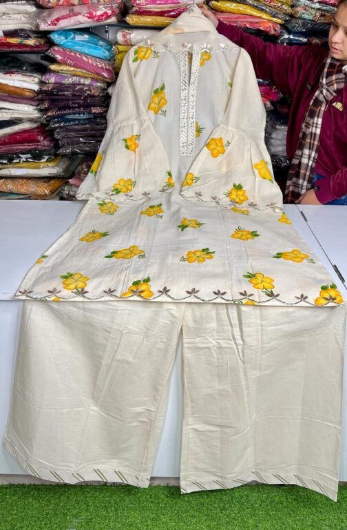 Beautiful Khadi Cotton Suit - Image 3