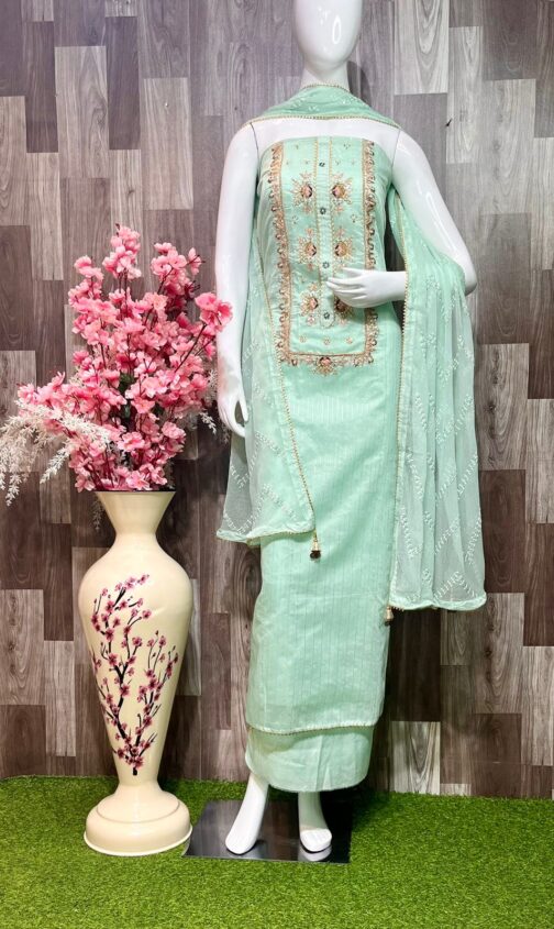 Beautiful Suit with Embroidered Dupatta - Image 2