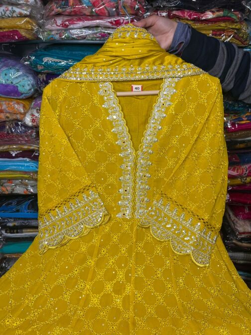 Beautiful Pure Georgette Anarkali Set - Image 3