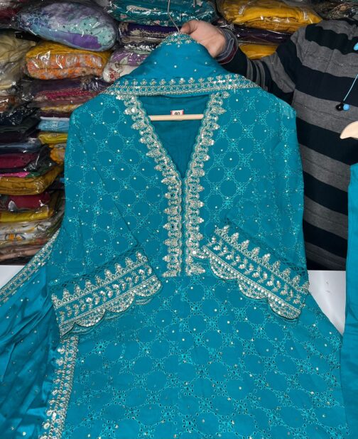 Beautiful Pure Georgette Anarkali Set - Image 2