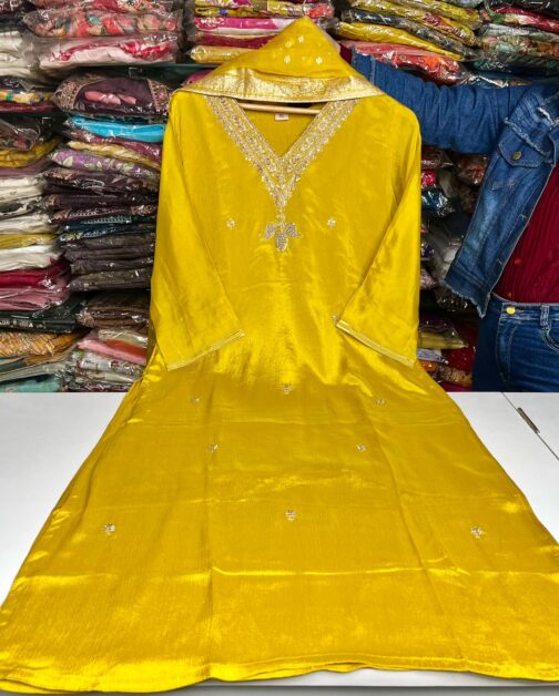 Beautiful Suit Set With Hand Embroidery - Image 3