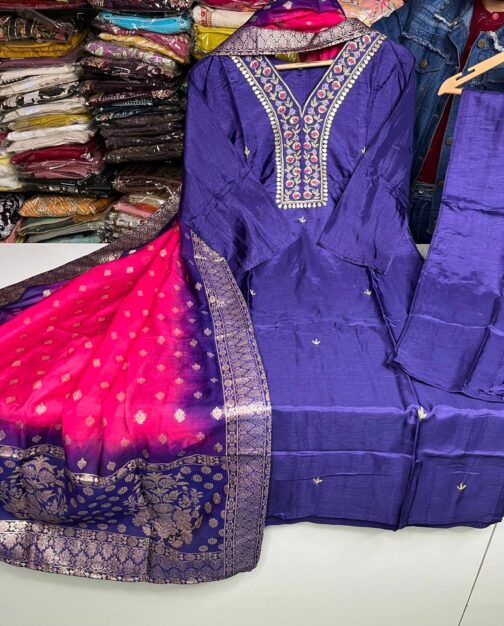 Beautiful Silk Suit Set - Image 3