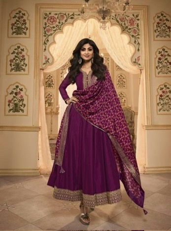 Beautiful Anarkali Gown With Embroidery