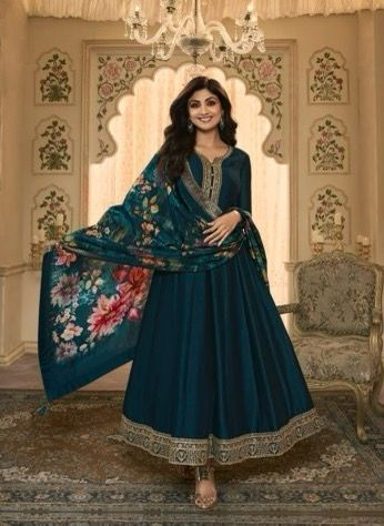 Beautiful Anarkali Gown With Embroidery