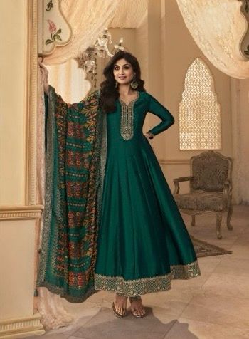 Beautiful Anarkali Gown With Embroidery