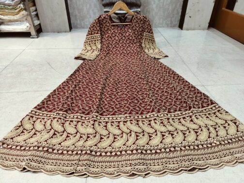 Chikankari Anarkali Gown