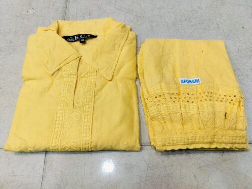 Chikankari Afghani Salwar Kurti Coord Set - Image 2