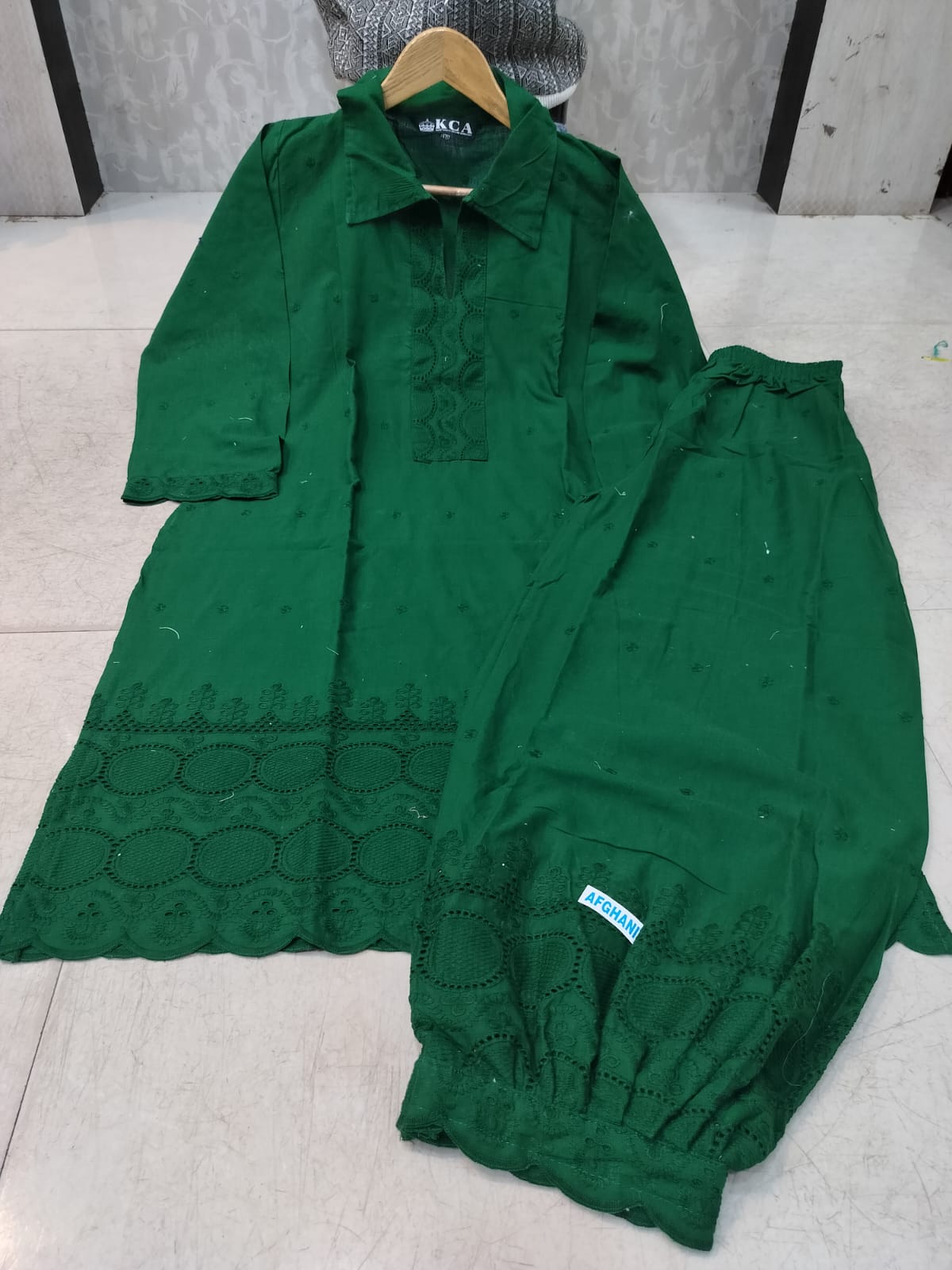 Chikankari Afghani Salwar Kurti Coord Set