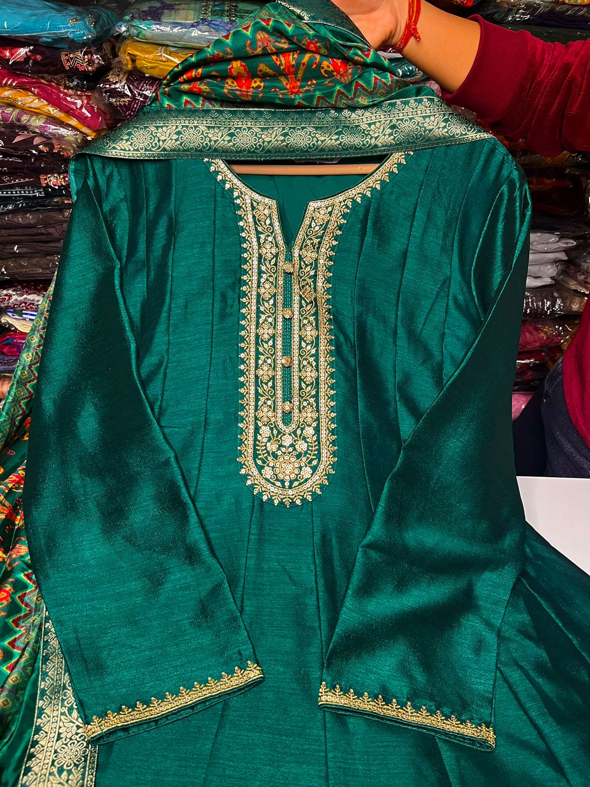 Beautiful Anarkali Gown With Embroidery - Image 3