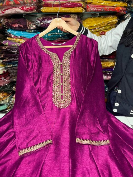 Beautiful Anarkali Gown With Embroidery - Image 5