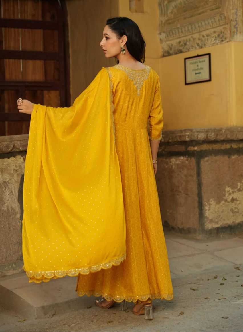 Pure Crepe Designer Anarkali - Image 5