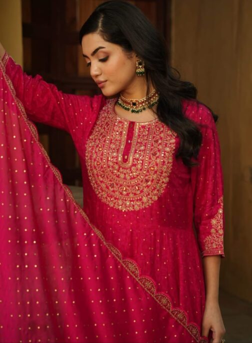 Pure Crepe Designer Anarkali - Image 4