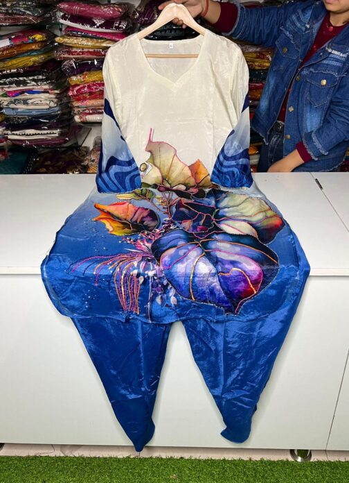 Designer Chinon Dhoti Set