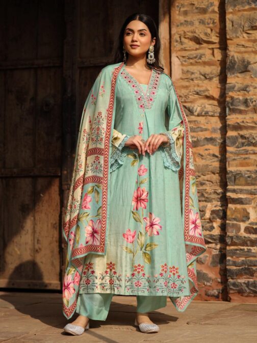 Beautiful Pure Butter Muslin Suit - Image 5