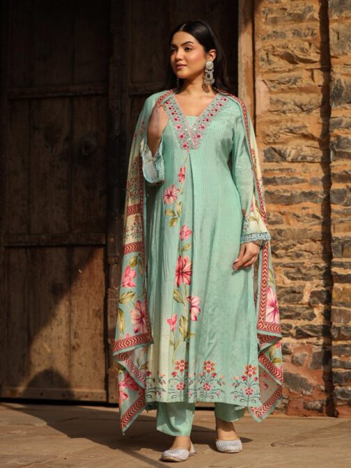 Beautiful Pure Butter Muslin Suit - Image 4