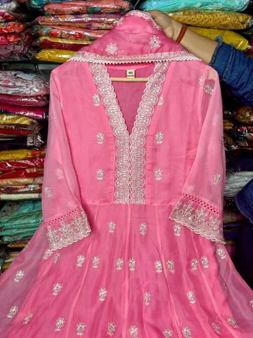 Beautiful Organza Anarkali Set - Image 2