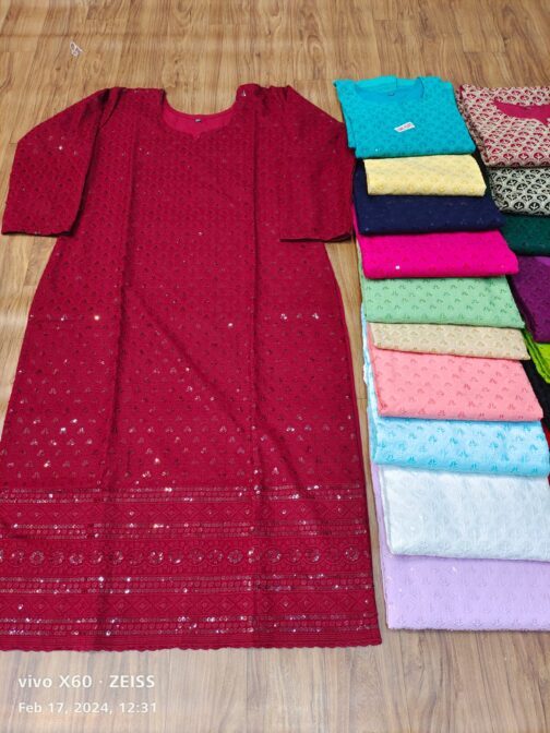 Cotton Chikankari Kurti - Image 2